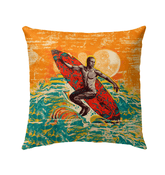 Beach Bliss Outdoor Pillow Surfing Joy For Your Space - Beyond T-shirts